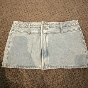 superdown Light Blue Denim Skirt